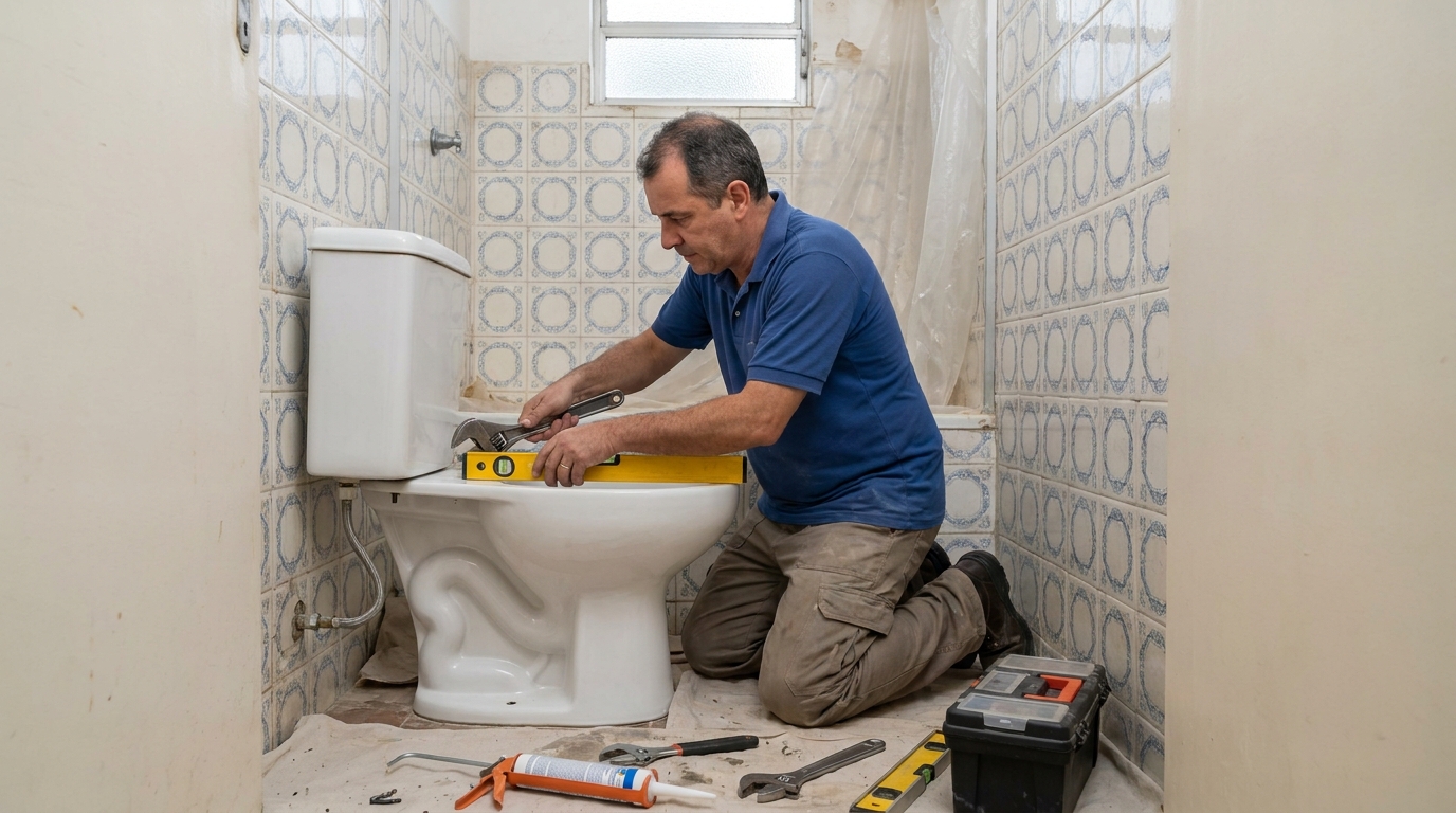 Fixação de vaso sanitário em Blumenau-SC