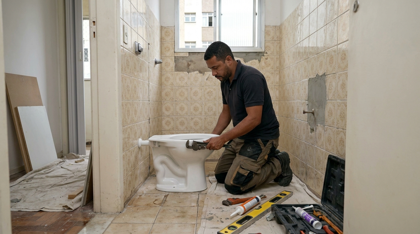 Reforço de vedação sanitária em Blumenau-SC